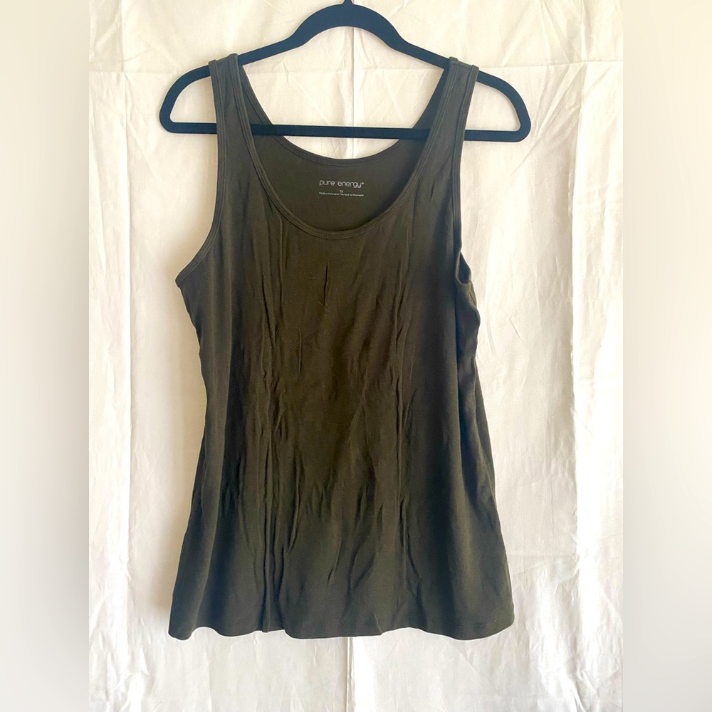 Pure Energy dark green tank size 1X